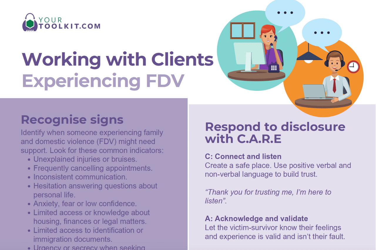 Work with Clients Experiencing Domestic Abuse